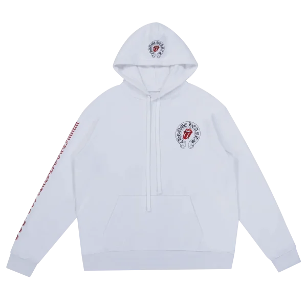 Chrome Hearts Rolling Stones Hoodie White